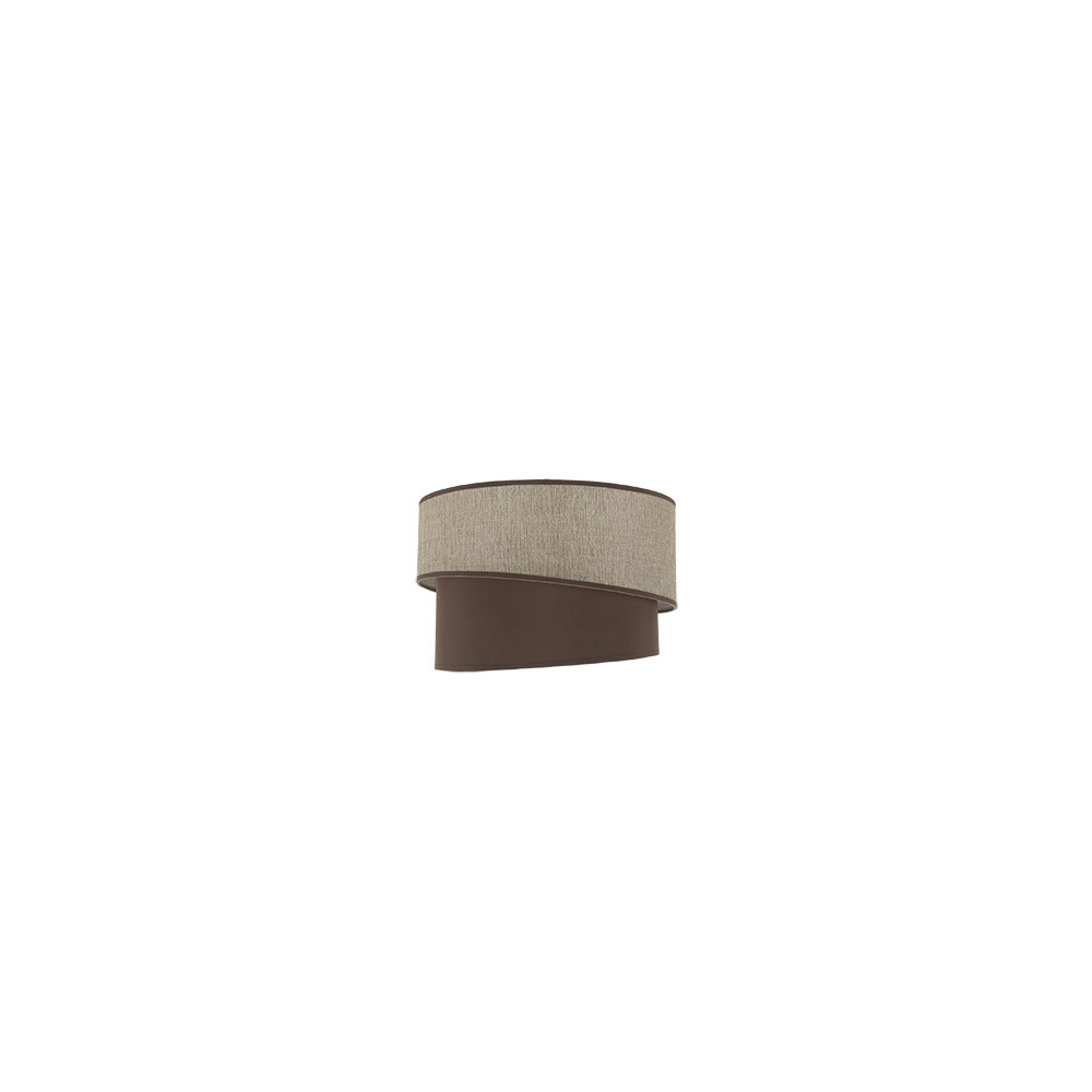 Pantalla Colgante/sobrem Alto Hara E27 Marron 30dx25dx20h