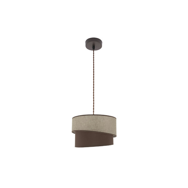 colgante Hara 1xe27 Marron/marron Regx35x35 Cm