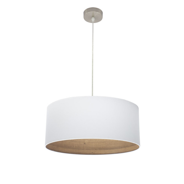 colgante Tatiana 1xe27 Niquel/blanco-mad.Clara Regx50x50 Cm