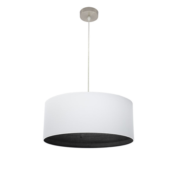 colgante Tatiana 1xe27 Niquel/blanco-mad.Negra Regx50x50 Cm