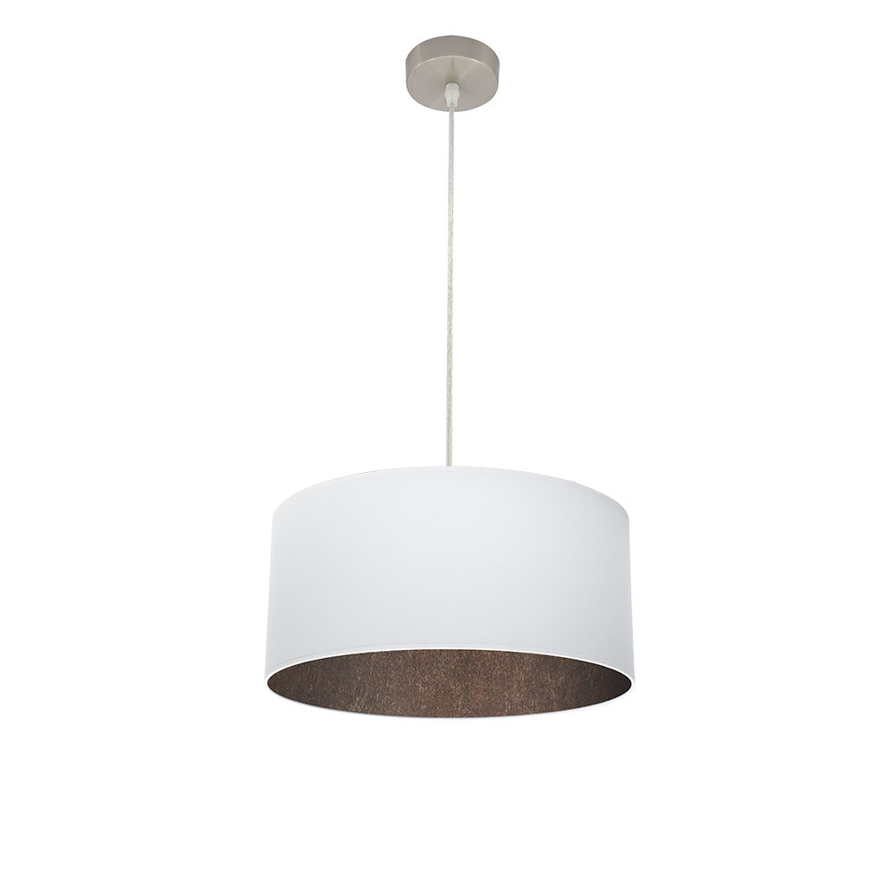 Colgante Tatiana 1xe27 Niquel/blanco-oxido Regx40x40 Cm