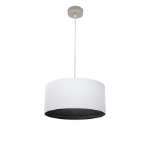 Colgante Tatiana 1xe27 Niquel/blanco-mad.Negra Regx40x40 Cm