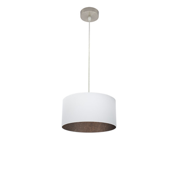 colgante Tatiana 1xe27 Niquel/blanco-oxido Regx30x30 Cm
