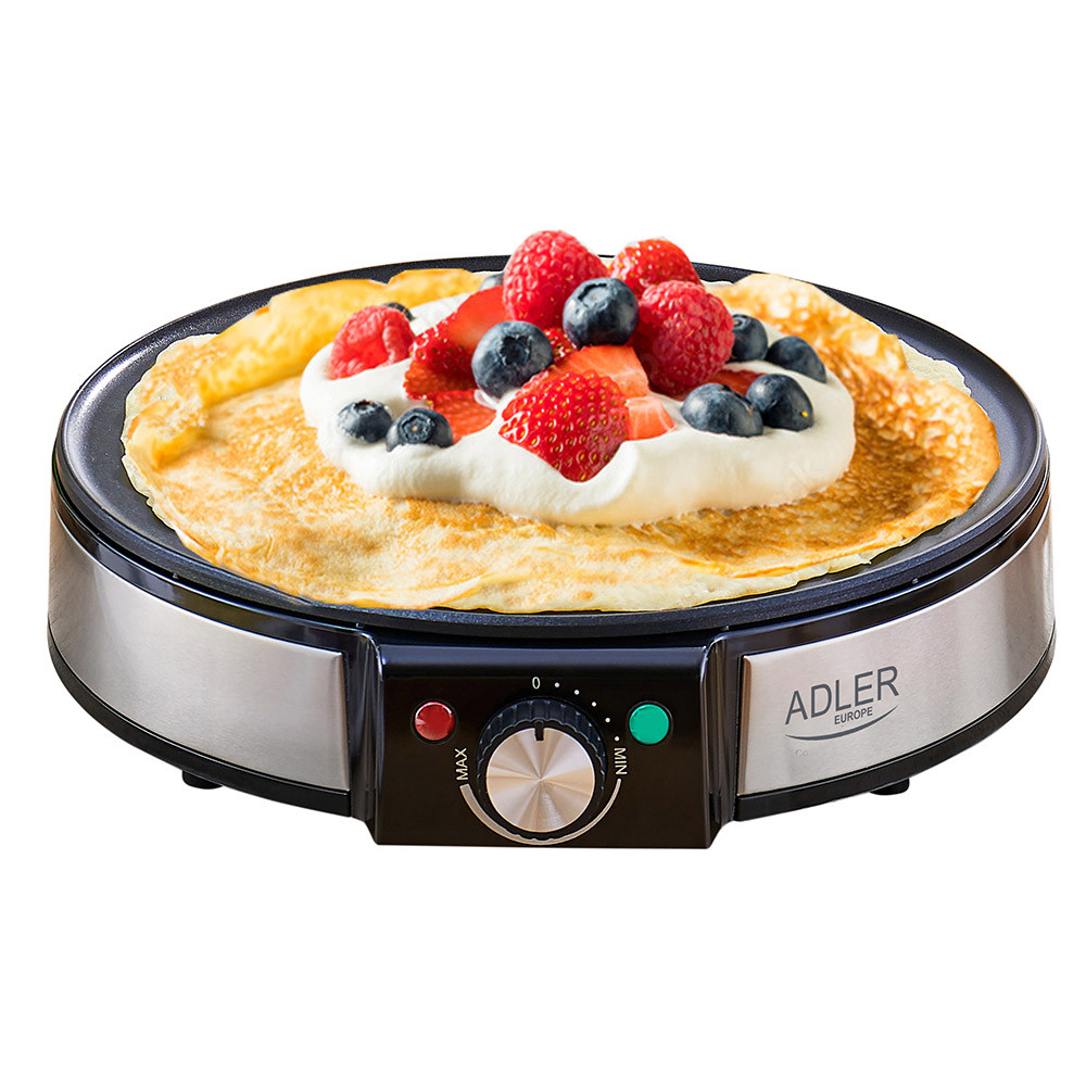 Crepera Antiadherente 1600w 30d C/accesorios Para Untar Y Volear Tortitas/tortillas