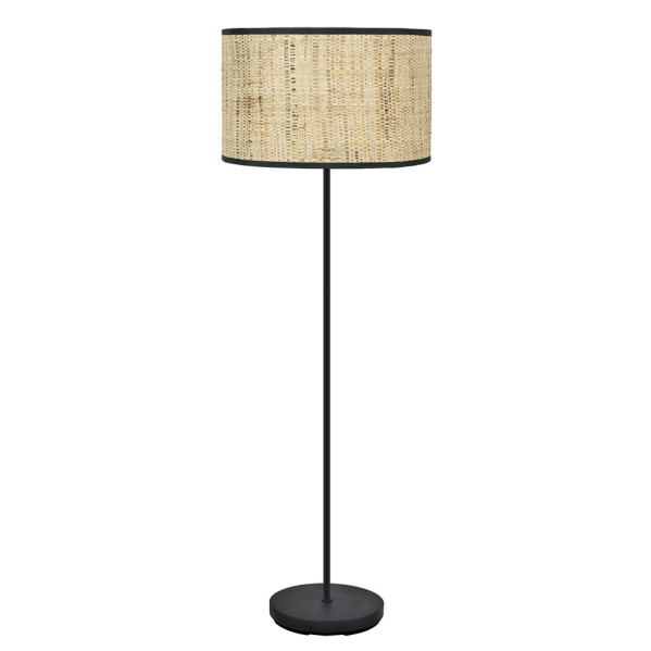 pie Salon Natasha 1xe27 Negro/caÃ±izo 163x40x40 Cm