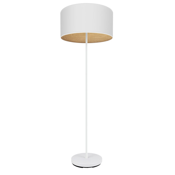 pie Salon Tania 1xe27 Blanco/blanco-madera Clara 162x40x40 Cm