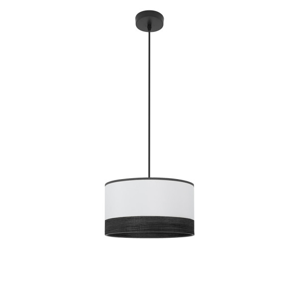 colgante Olga 1xe27 Negro/blanco-mad.negra Regx30x30 Cm