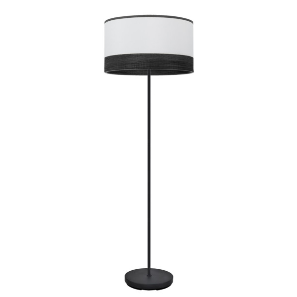 pie Salon Olga 1xe27 Negro/blanco-mad.negra 162x40x40 Cm