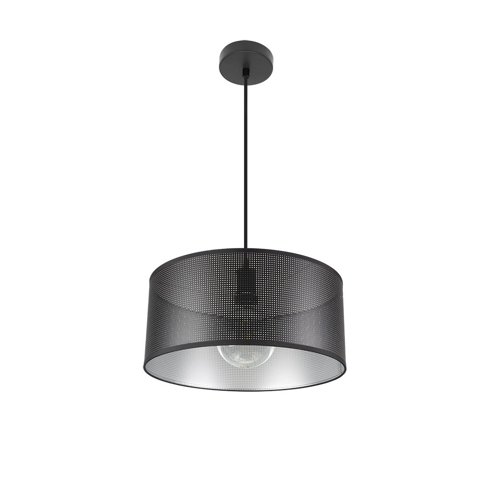 Colgante Anastasia 1xe27 Negro/negro-plata Regx40x40 Cm