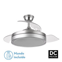 Ventilador Dc Criador 72w 6117lm Niquel 3as.desp.108d 3000-4000-6000k Remoto, Memoria Y Temporizador