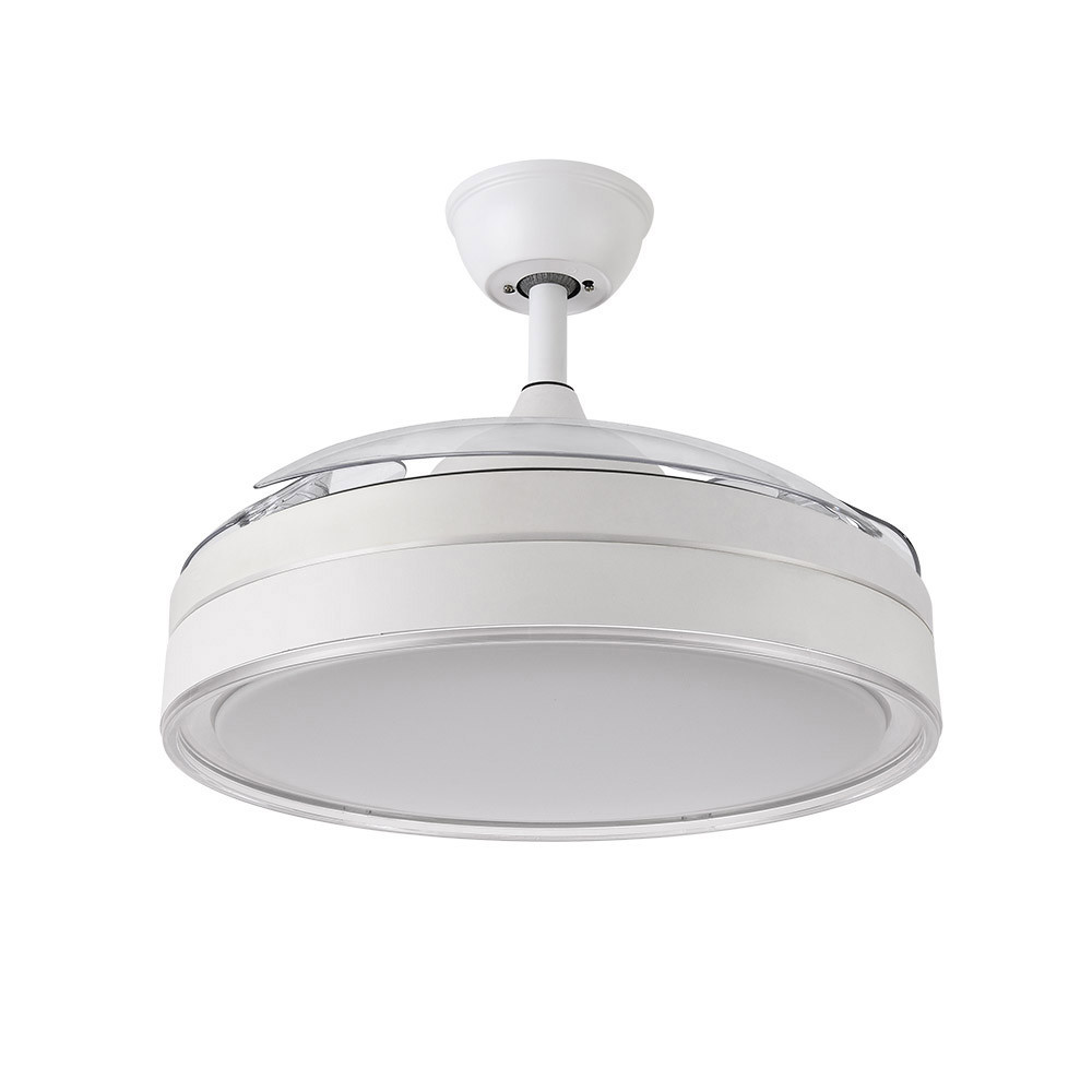 FABRILAMP Sparta DC Ventilatore 72w 6120lm Silver 110d 3 pale Spes.3000-4000 -6000k Remoto+Timer+Memoria