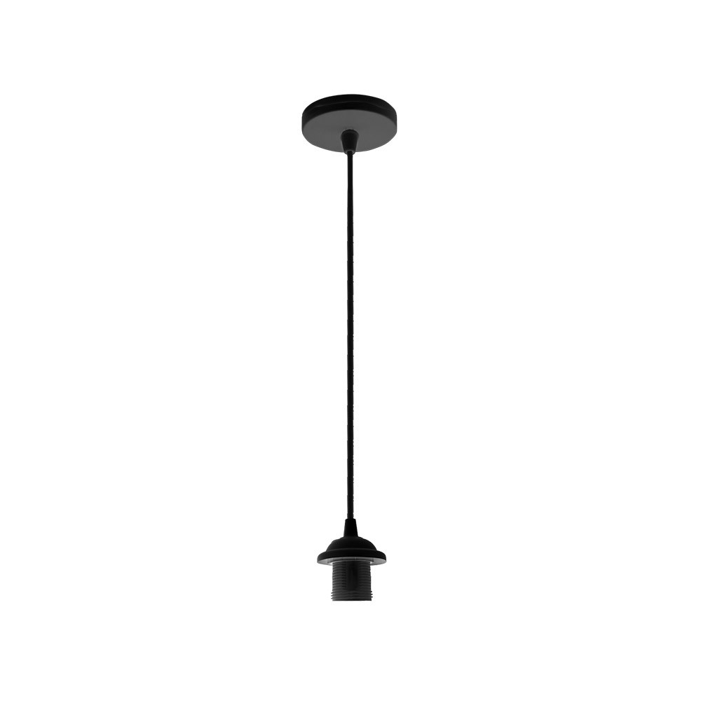 Armazon Colgante Disco P/pantalla Negro 1xe27 REgx10x10 Cm
