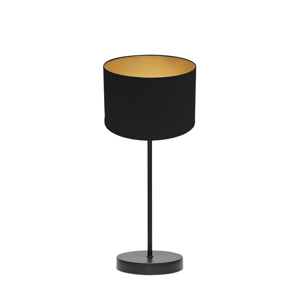Sobremesa Anuska 1xe14 Negro/negro-oro 46x16x16 Cm