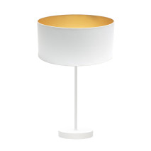 Sobremesa Alto Anuska 1xe27 Blanco/blanco-oro 62x30x30 Cm