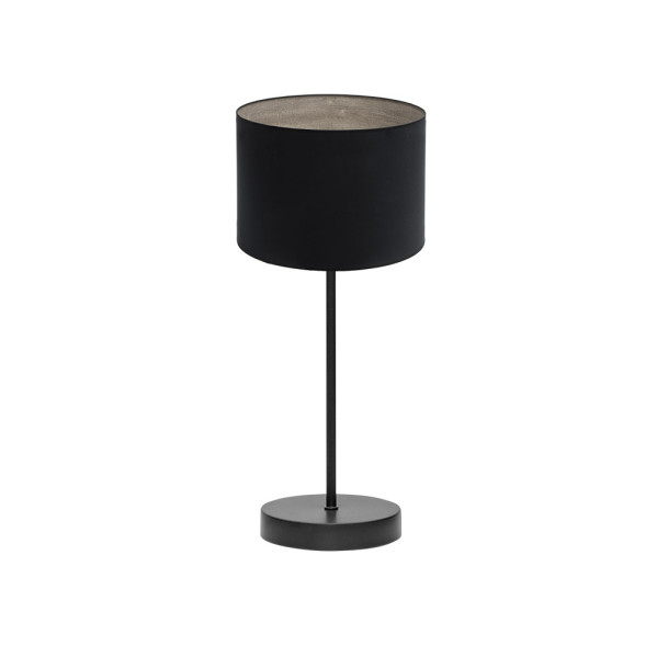 sobremesa Tania 1xe14 Negro/negro-madera Gris 42x17x17 Cm