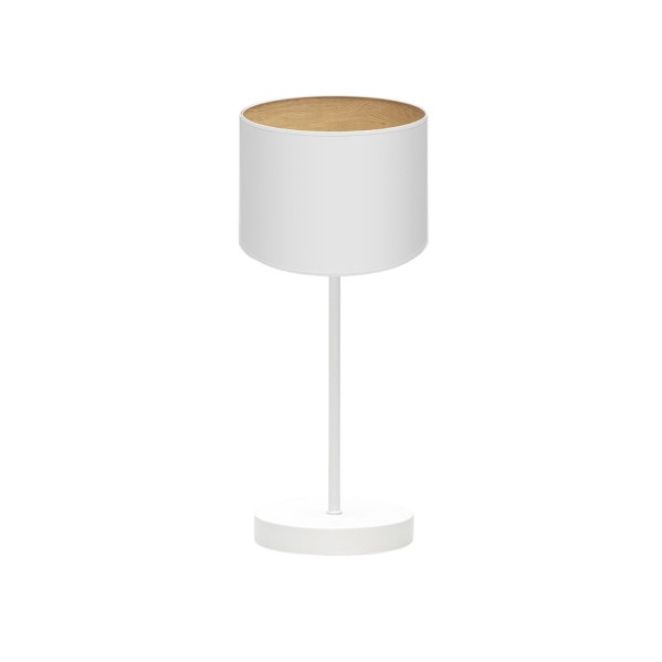 sobremesa Tania 1xe14 Blanco/blanco-madera Clara 42x17x17 Cm
