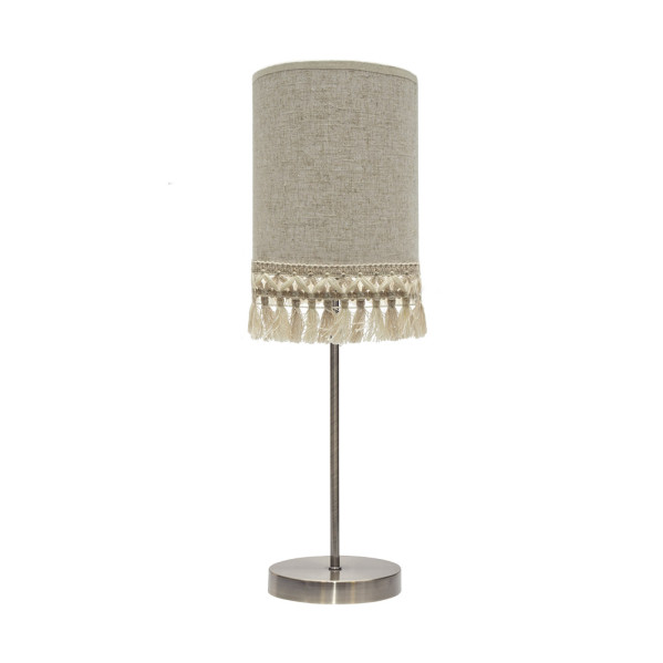 sobremesa Vera 1xe14 Cuero/beis 46x15x15 Cm