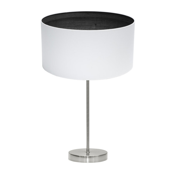 sobremesa Tatiana 1xe27 Niquel/blanco-mad.Negra 63x30x30 Cm