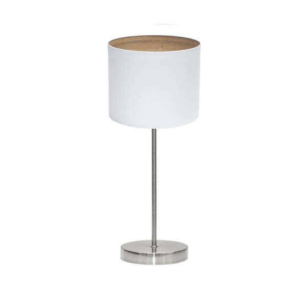 sobremesa Tatiana 1xe14 Niquel/blanco-mad.Clara 42x17x17 Cm