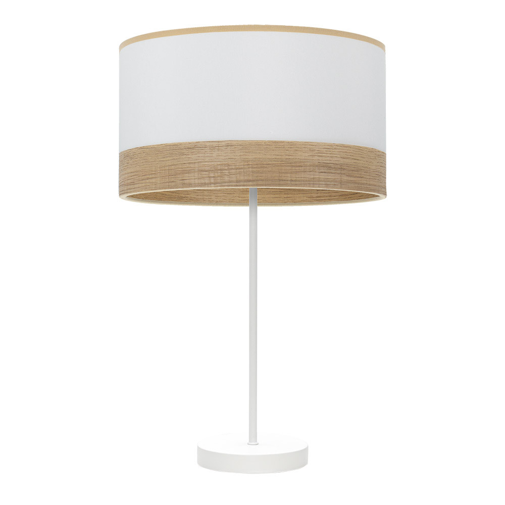 Sobremesa Alto Olga 1xe27 Blanco/blanco-mad.clara 62x30x30 Cm