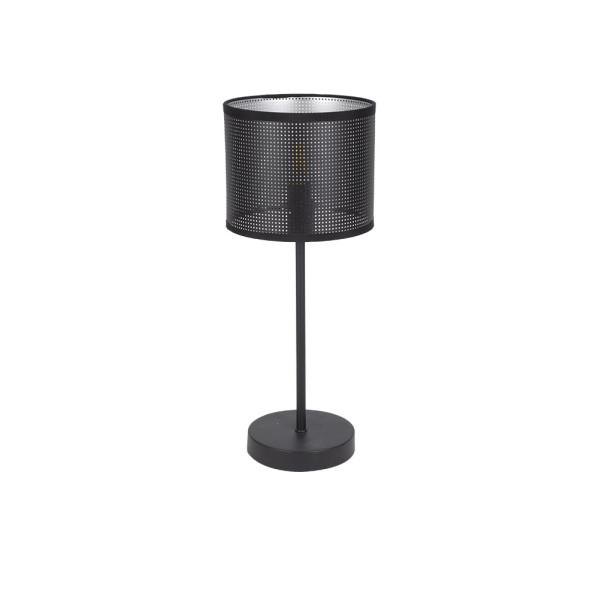 sobremesa Anastasia 1xe14 Negro/negro-plata 42,5x17x17 Cm