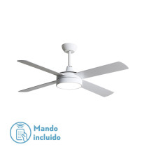 Ventilador Dc Nevery 26w Blanco 4aspas Blanco/haya 122d 2950lm 3000k,4000k,6000k Remoto-temporizador-memoria 24