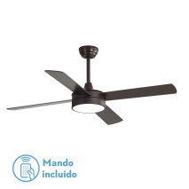 Ventilador Nevery 24w 2950lm Marron 4 Asp 132d Marron/haya 3000-4000-6000k C/remoto