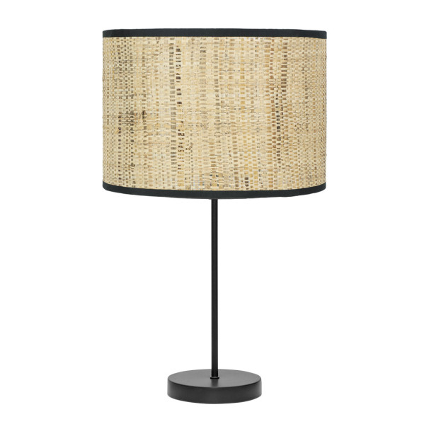 sobremesa Alta Natasha 1xe27 Negro/caÃ±izo 63x30x30 Cm