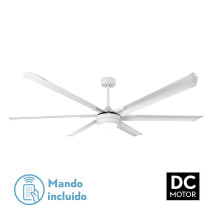 Ventilador Dc Marea 30w Blanco 6 Aspas Aluminio 198d 6vel. 3 Colores 3250lm Remoto,memoria,temporizador