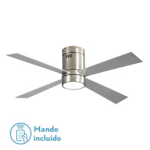 Ventilador 18w Barine Niquel 4 Aspas Haya/plata   3 Velocid. C/remoto Temporizador 122 D