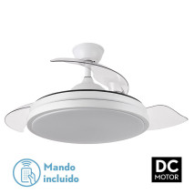 Ventilador Dc Tracia 72w 6120lm Blanco 3 Aspas Desplegables 32/47x50/107d.3Colores C/remoto+temporizador+memoria