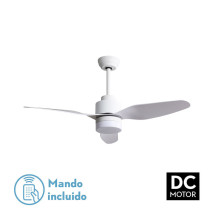 Ventilador Gerona Dc18w 2350lm Blanco 3asp 6 velocidades 40/45x120x120cm 3000-4000-6000k Remoto Y Temporizador