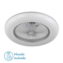 Ventilador Peri 72w Plata 5 Asp 3000-4000-6000k  8000lm Inten.reg.remoto.Temporizador .Memoria 20x55x55 Cm