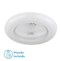Ventilador Peri 72w Blanco 5 Asp.3000-4000-6000k 8000lm Inten.reg.remoto .Temporizador.Memoria 20x55x55 Cm