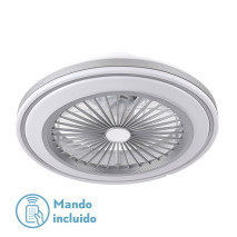 Ventilador Pruga 80w 3000-4000-6000k  6915lm Plata 19x48d C/c.remoto+memoria+reg.intensidad+temporizador