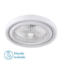 Ventilador Rok 80w 3000-4000-6000k 6915lm Blanco  19x49d C/c.remoto, Reg.intensidad, Memoria Y Temporizador