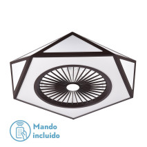 Ventilador Ora 80w 3000-4000-6000k 6915lm Marron 21x60d C/remoto, Reg.intensidad, Memoria Y Temporizador