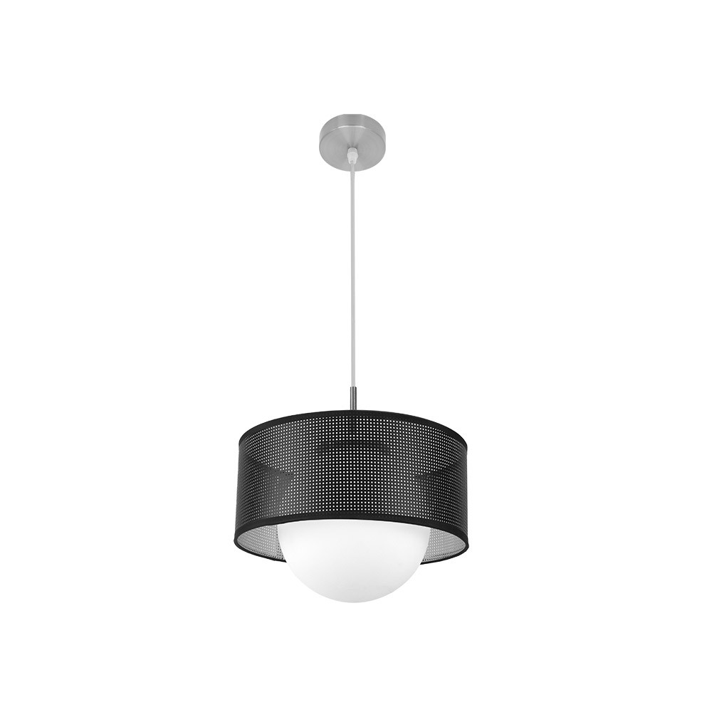 Colgante Cosmico 1xe27 Niquel/negro-plata Regx30x30 Cm
