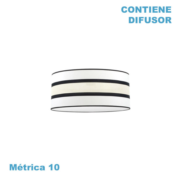 pantalla Colgante Karla M10 Blanca/beis 50dx50dx22h Difusor Incluido