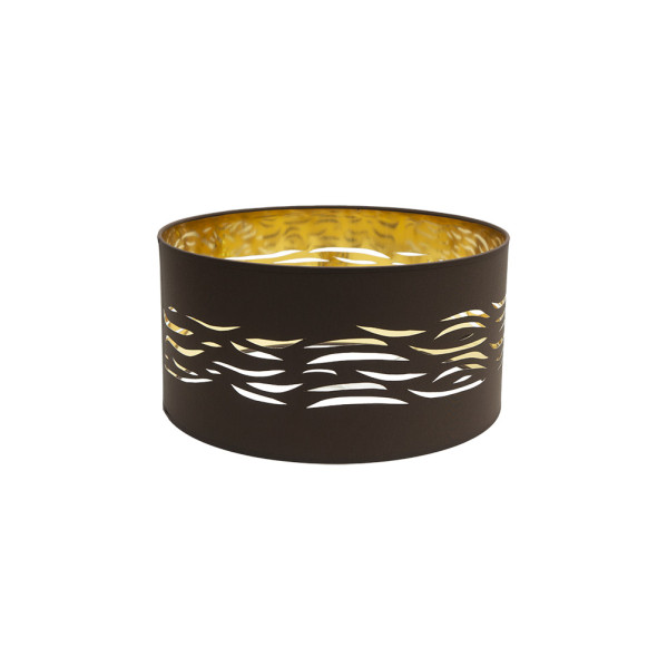 pantalla Colgante Niebla 1xe27 MarrÃ³n-oro 40Dx40dx20h