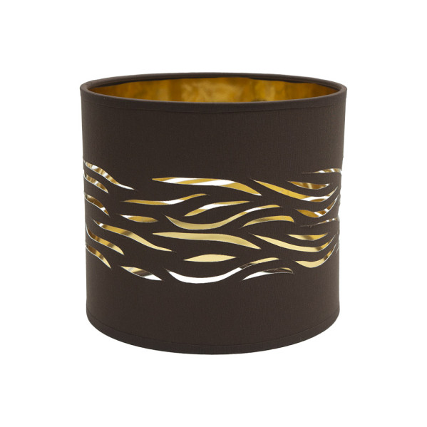 pantalla Sobremesa Niebla 1xe14 Marron-oro 17Dx17dx15h