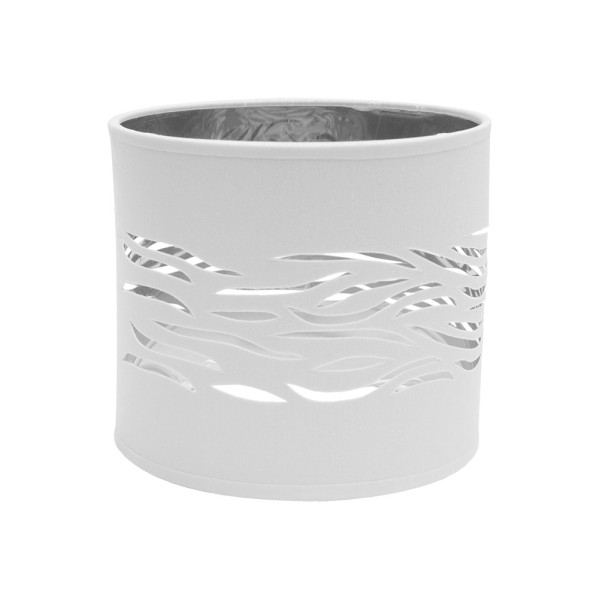 pantalla Sobremesa Niebla 1xe14 Blanco-plata 17Dx17dx15h