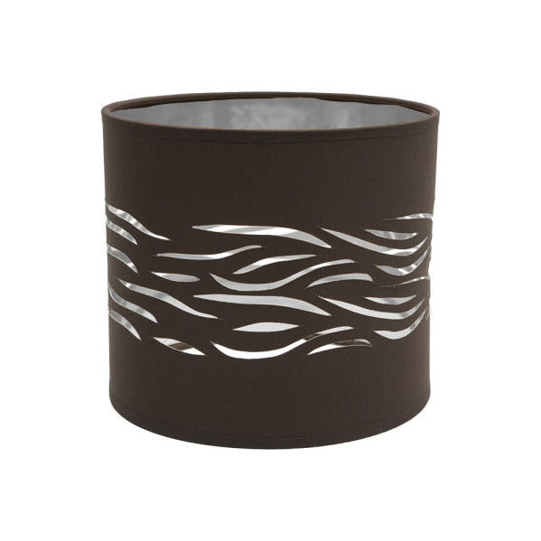 pantalla Sobremesa Niebla 1xe14 Marron-plata 17Dx17dx15h