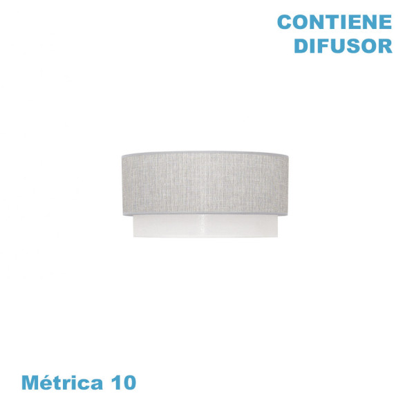pantalla Colgante Kenya M10 Gris/blanco 40Dx38dx22h Difusor Incluido