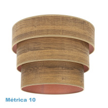 Pantalla Colgante Triple Smile M10 Madera Oscura 50dx40dx28h