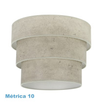 Pantalla Colgante Triple Smile M10 Cemento Gris 50dx40dx28h