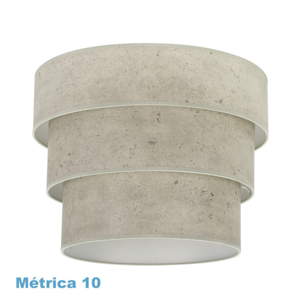 pantalla Colgante Triple Smile M10 Cemento Gris 50dx40dx28h