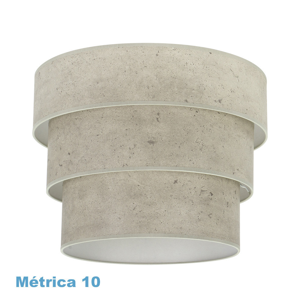 Pantalla Colgante Triple Smile M10 Cemento Gris 50dx40dx28h