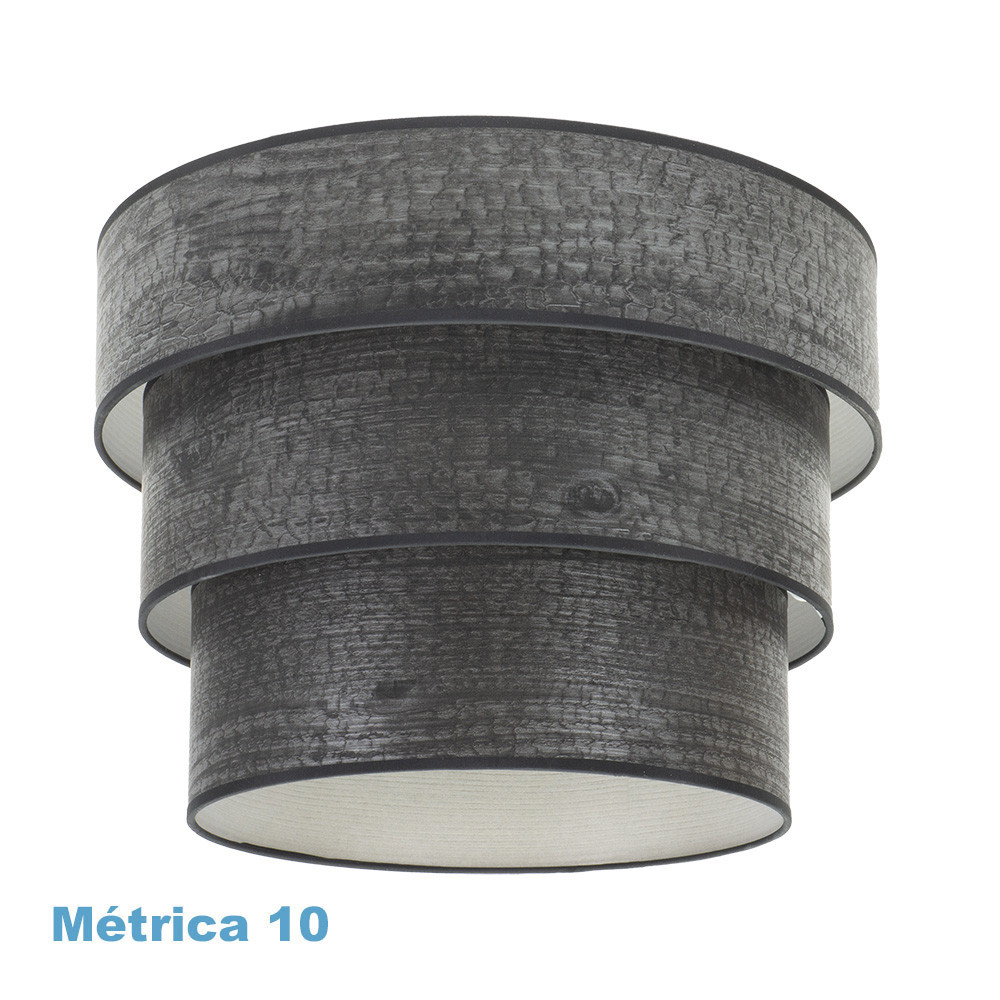 Pantalla Colgante Triple Smile M10 Madera Negra 50dx40dx28h