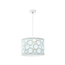 Colgante Orlando Blanco/celeste 1xe27 Regx30x30cm